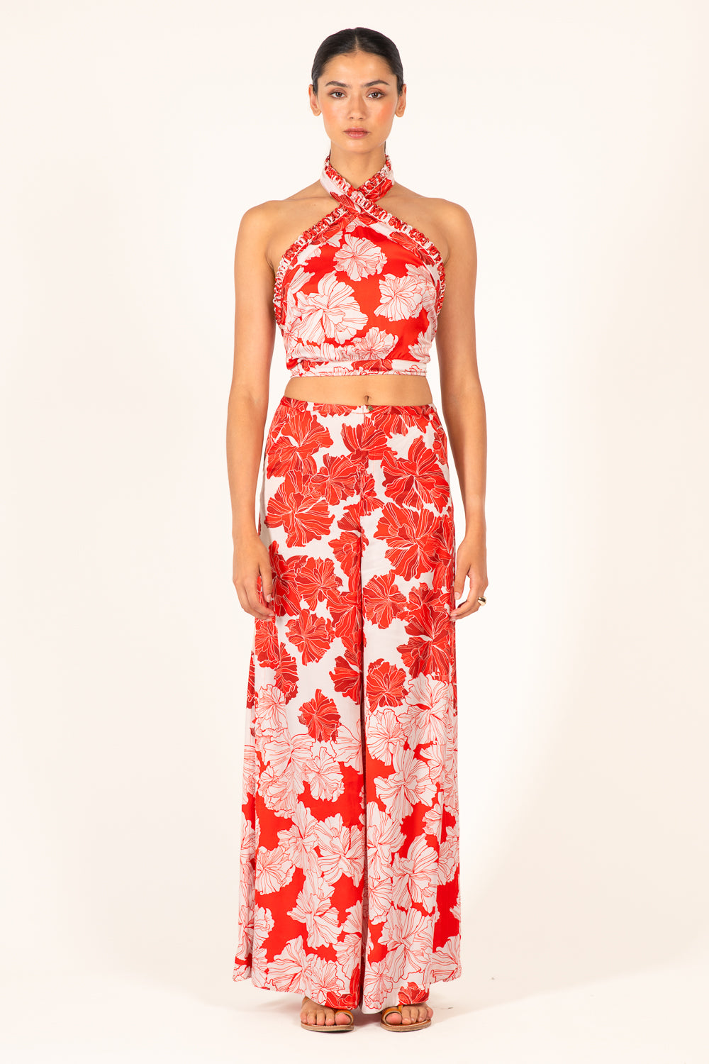 Pant Clea - Red Flower Bunch