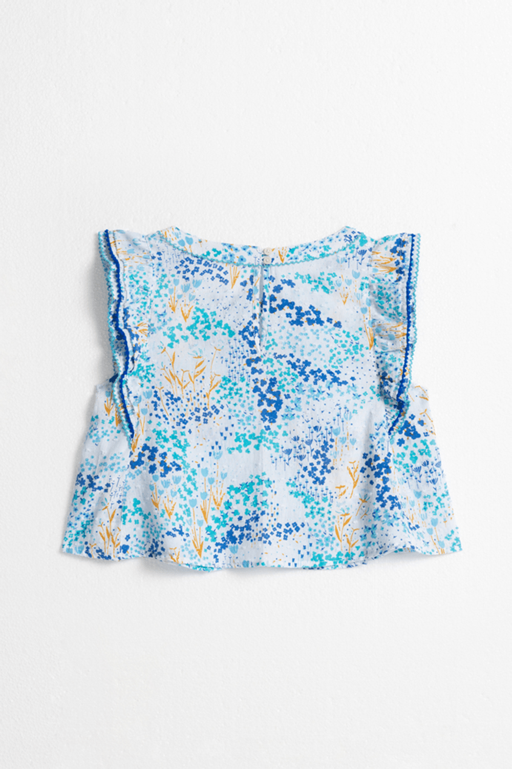 Kids Top Adeh - White Blue Tulipe - Poupette St Barth