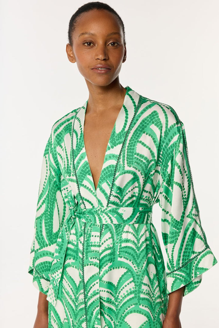 Long Kimono Erica - Green Himba