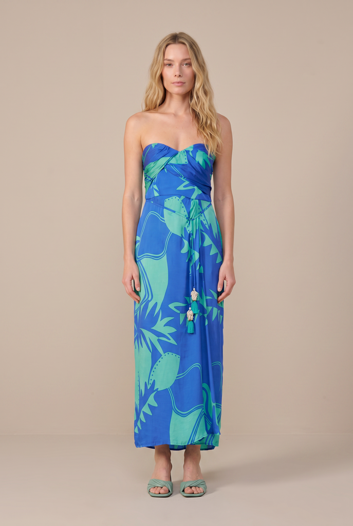 Long Dress Collina - Blue Oasis | Poupette St Barth