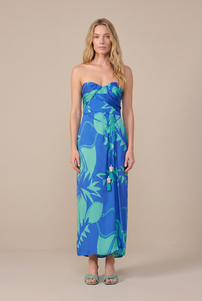 Long Dress Collina - Blue Oasis | Poupette St Barth