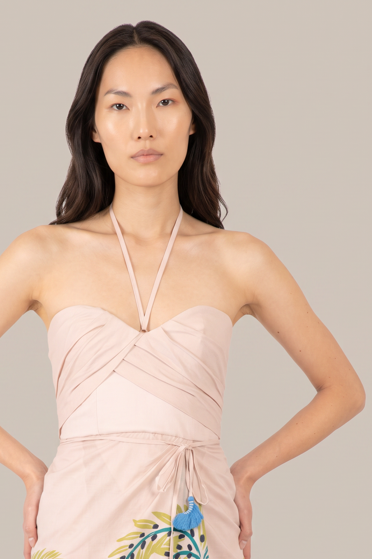 Long Dress Collina - Green Palmrott
