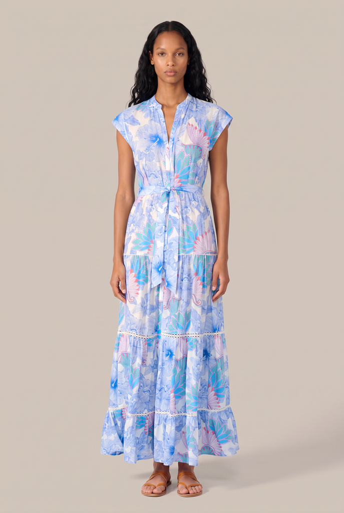Long Dress Kora - Blue Padang | Poupette St Barth