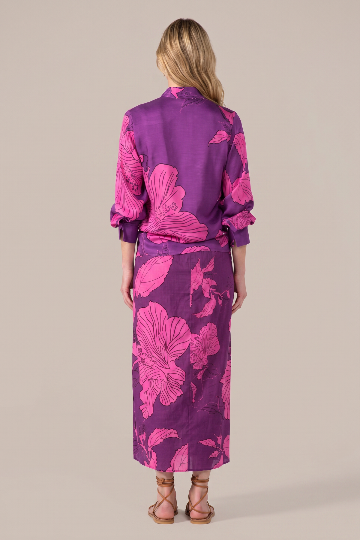 Jupe Longue Uma - Purple Hibiscus