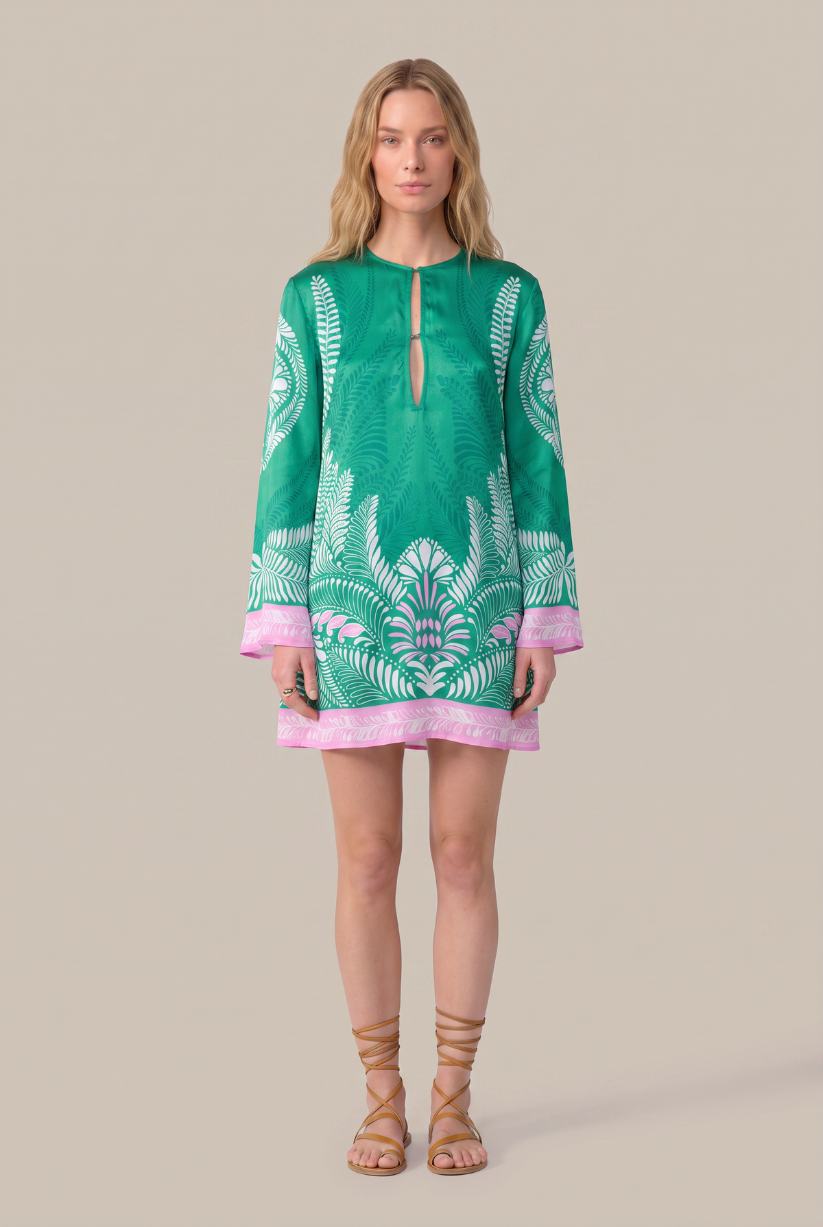 Mini Dress Gia - Green Oolong