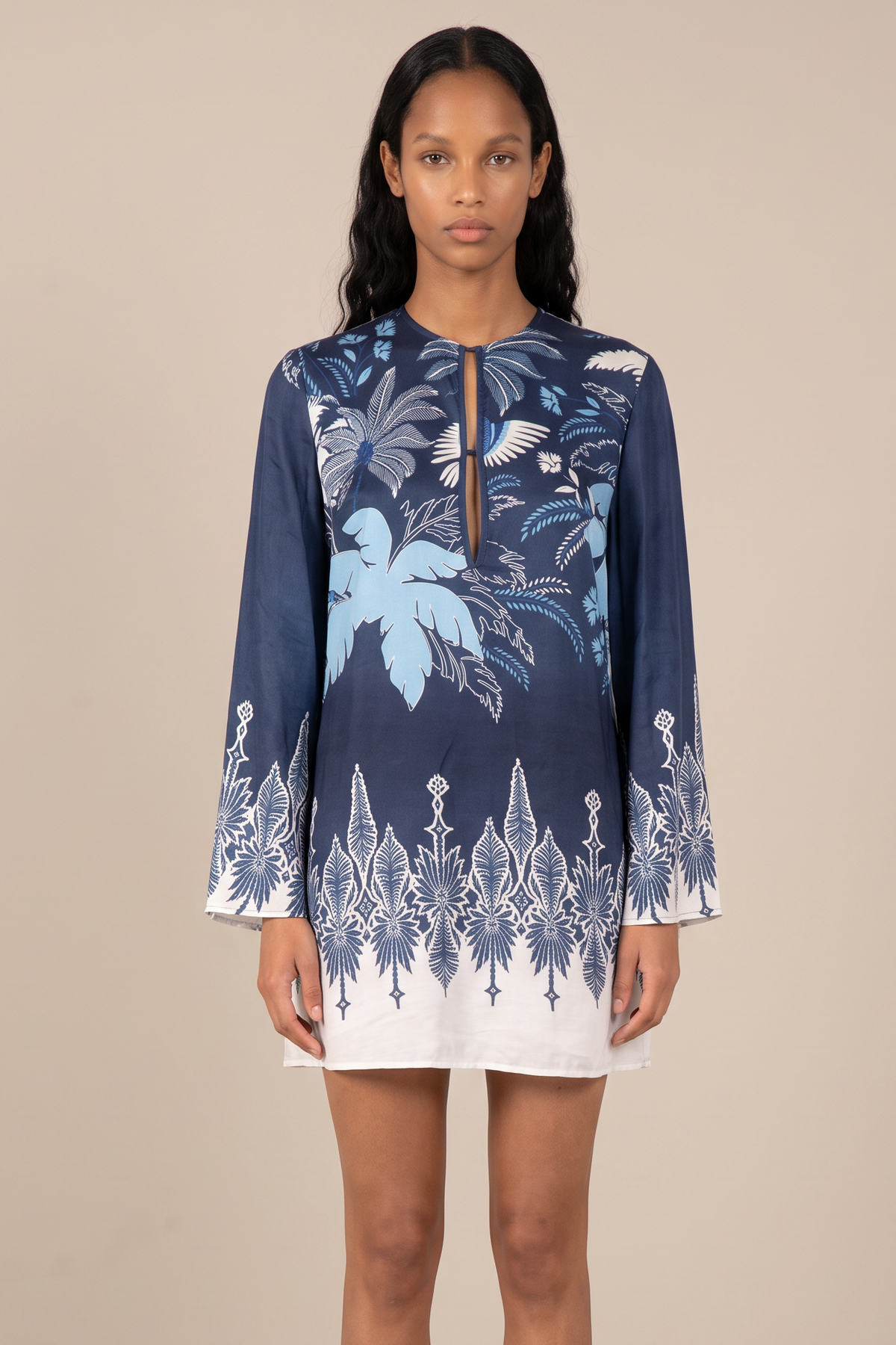 Robe Courte Gia - Navy Canopy