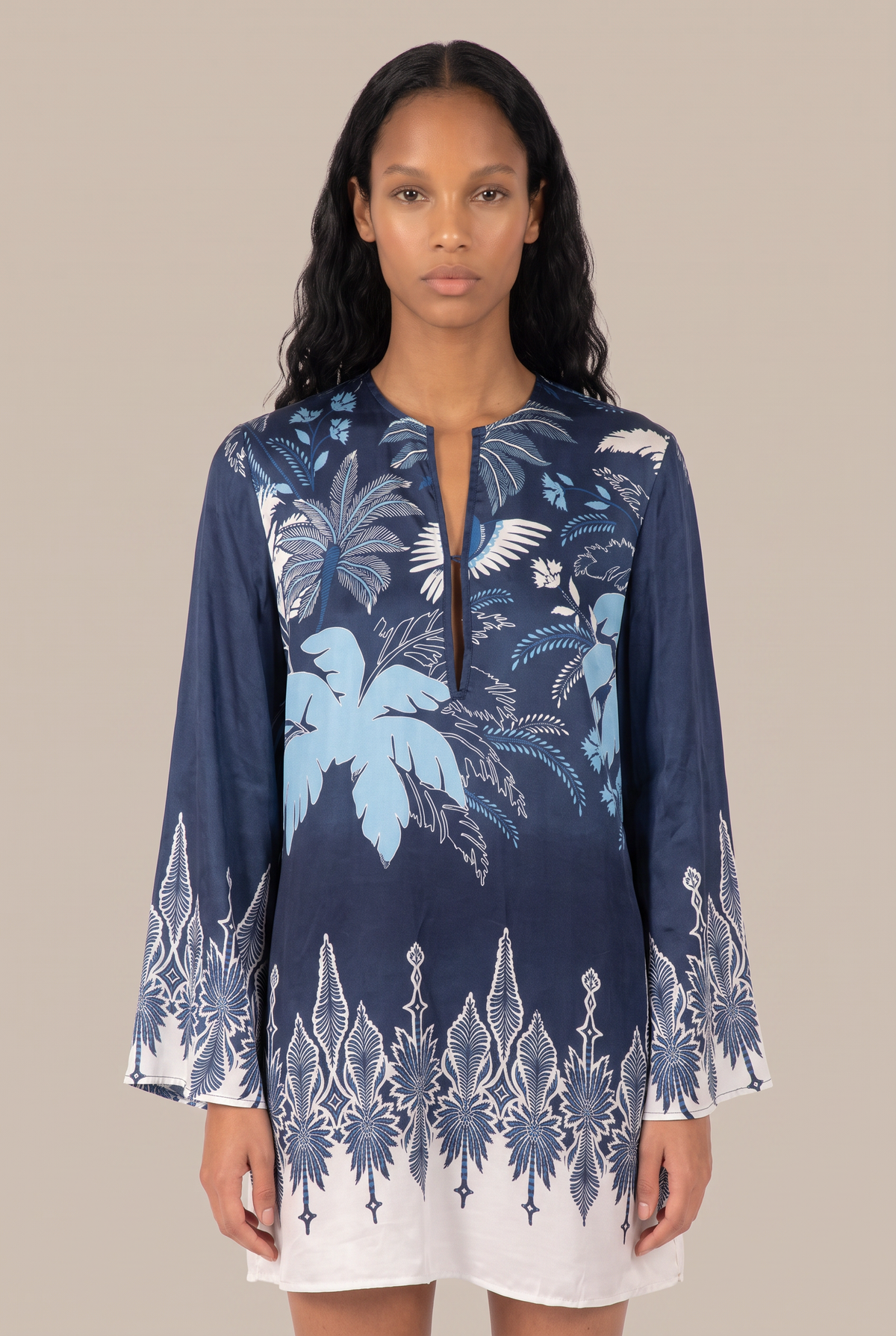 Robe Courte Gia - Navy Canopy