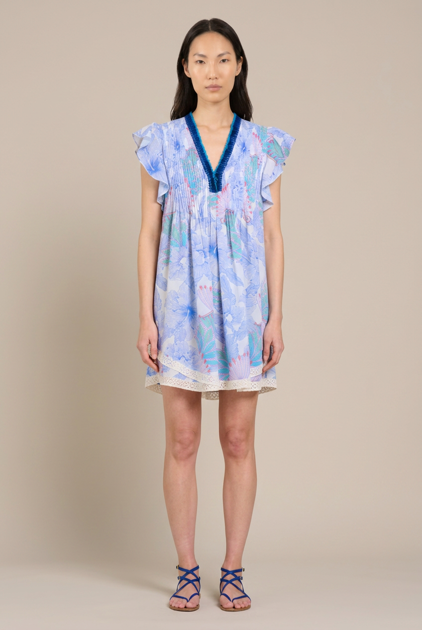 Mini Dress Sasha - Blue Padang