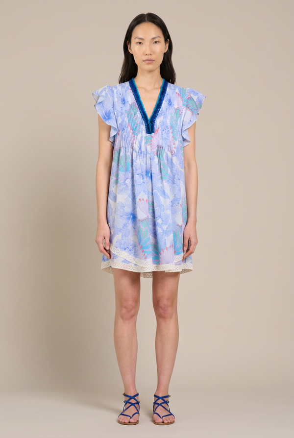 Mini Dress Sasha - Blue Padang