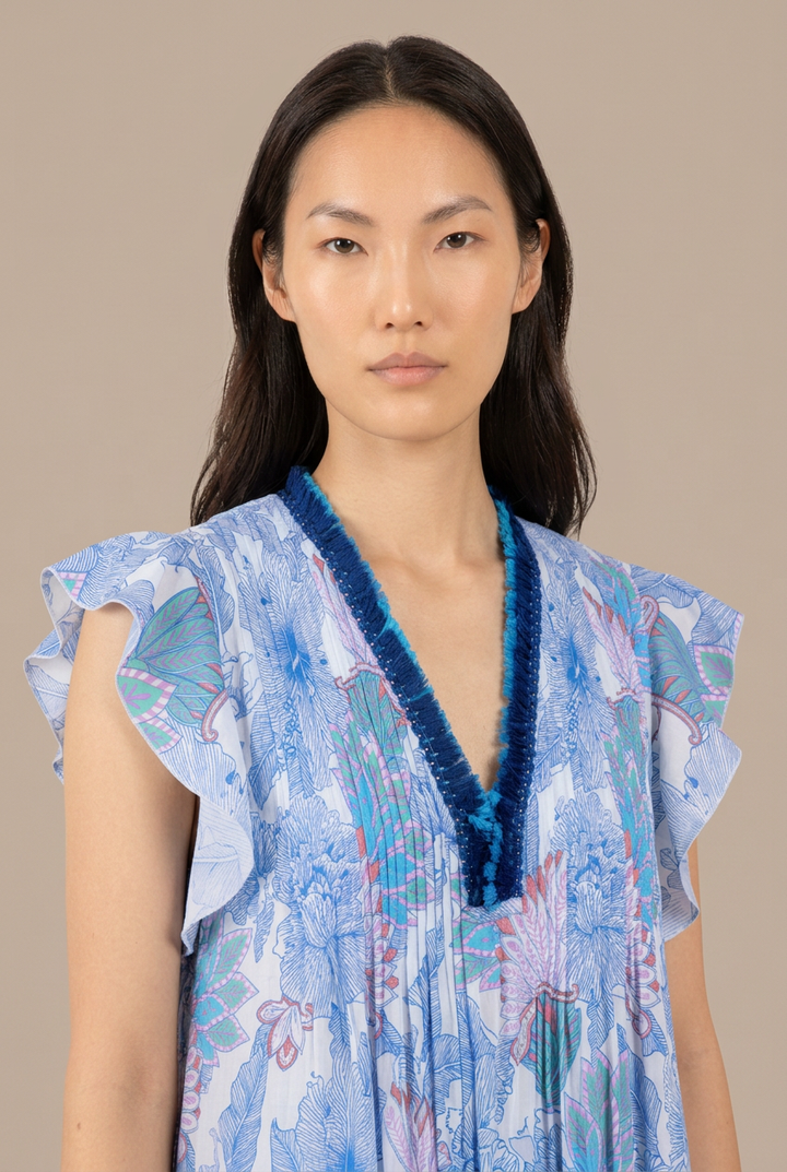 Mini Dress Sasha - Blue Padang