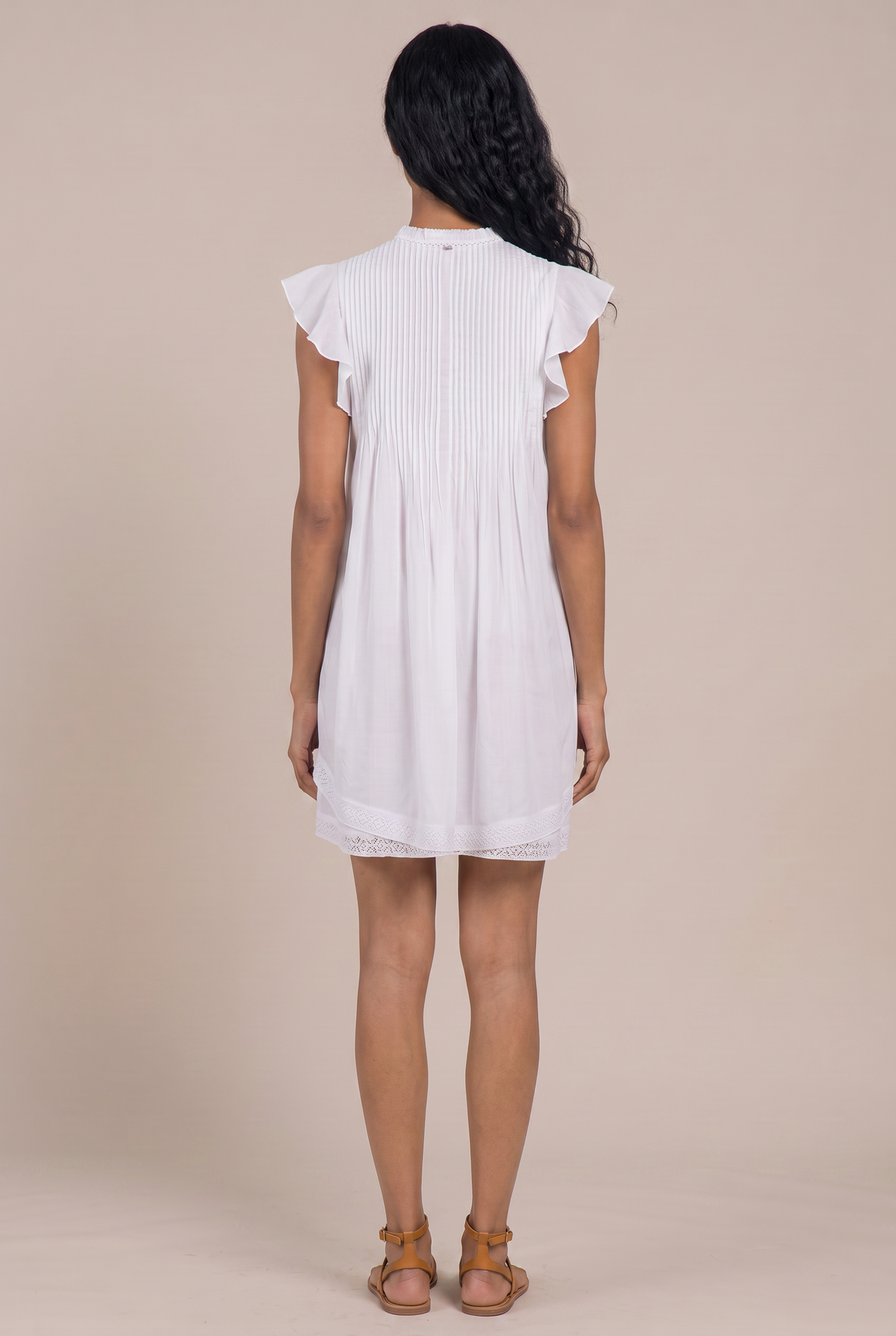 Optic white Mini Dress Sasha by Poupette St Barth, featuring a stylish, casual design perfect for warm weather.