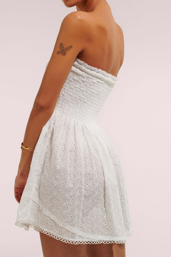 Optic White bandeau dress – Bandeau Dress Claire by Poupette St Barth, view 2