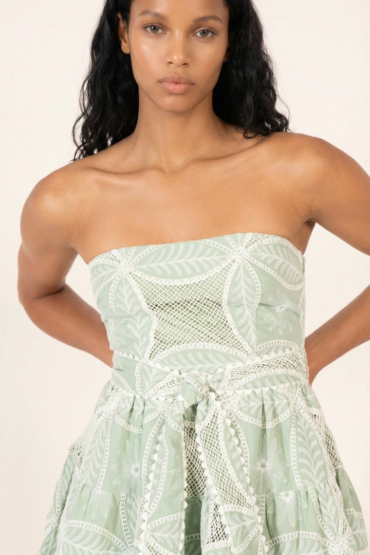 Sage bandeau dress – Bandeau Dress Christine by Poupette St Barth, view 2