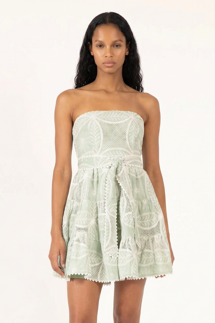 Sage bandeau dress – Bandeau Dress Christine by Poupette St Barth, view 3