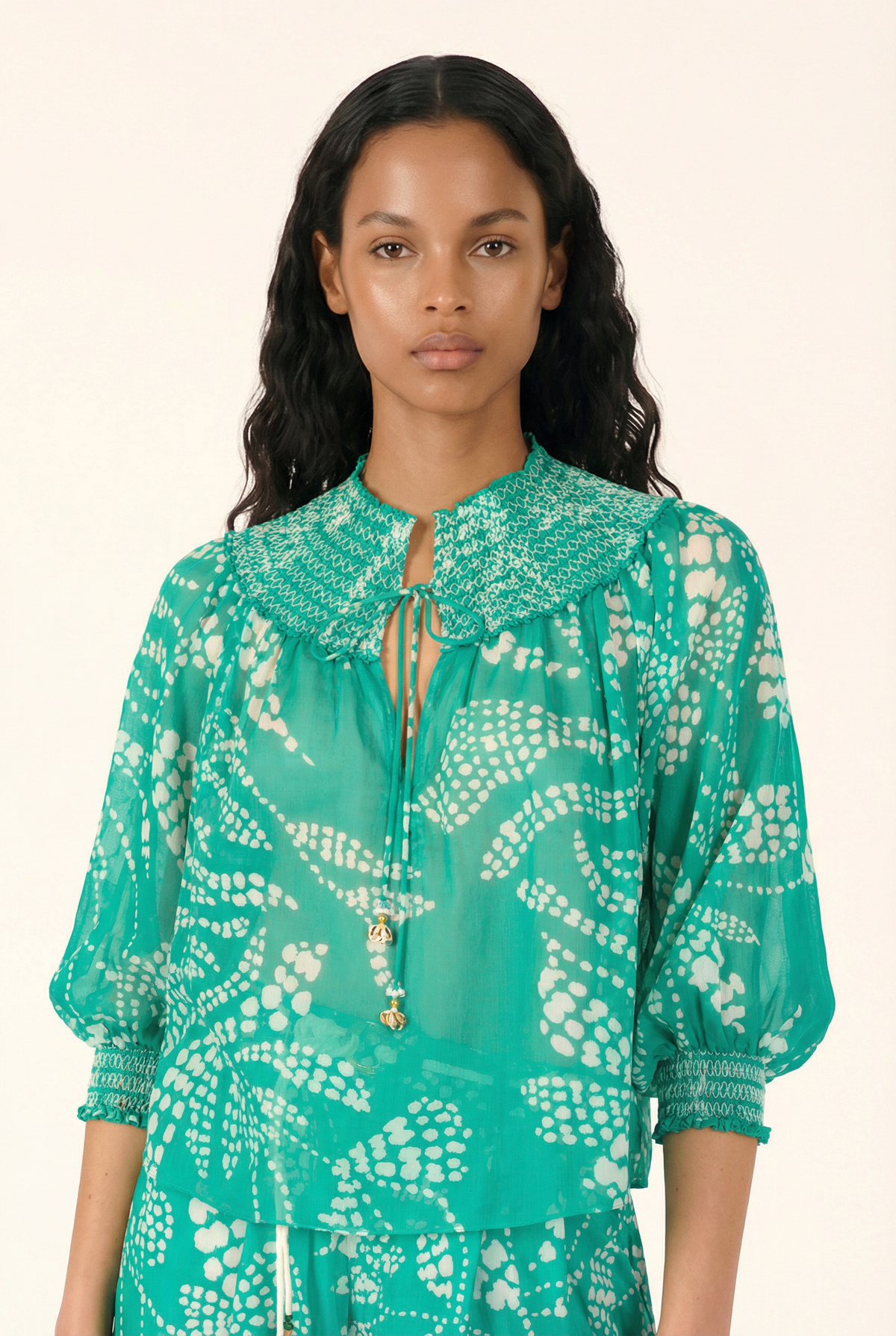 Mint Austral blouse – Blouse Ysee by Poupette St Barth, view 3