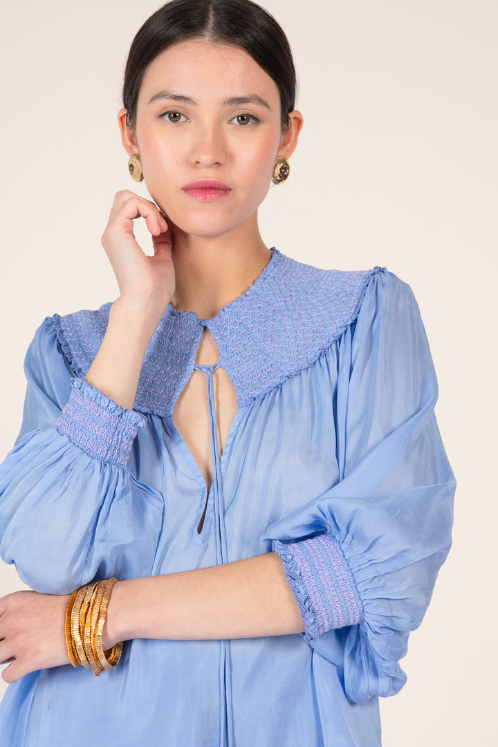 Persian Blue blouse – Blouse Ysee by Poupette St Barth, view 3