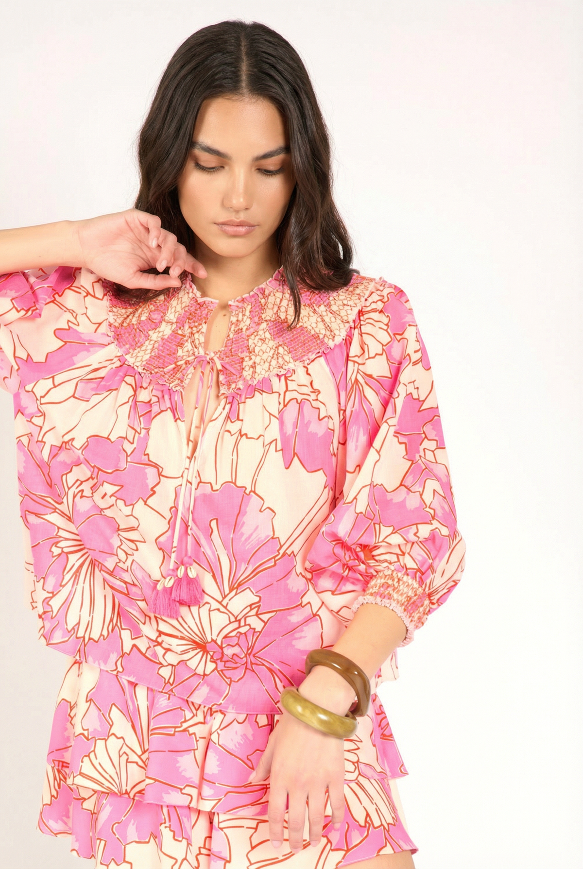 Pink Petal blouse – Blouse Ysee by Poupette St Barth, view 2