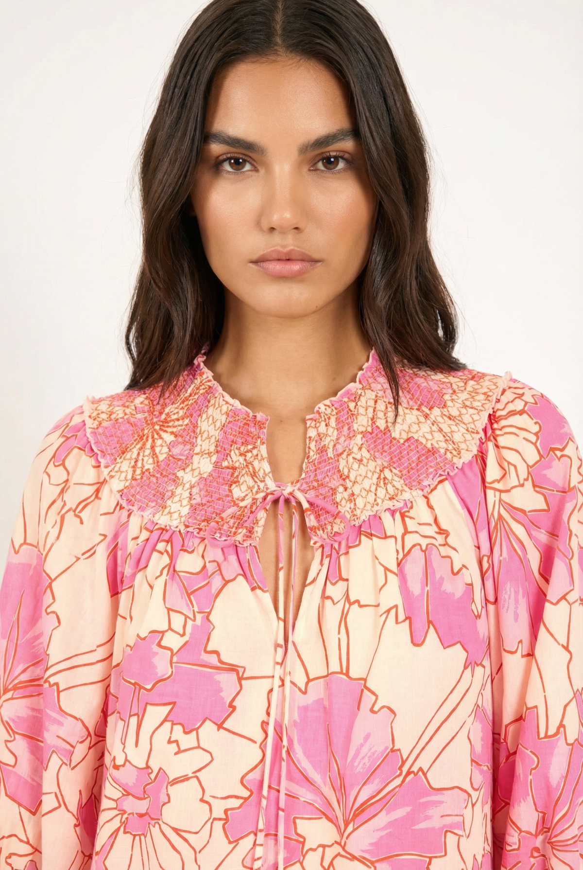 Pink Petal blouse – Blouse Ysee by Poupette St Barth, fabric detail