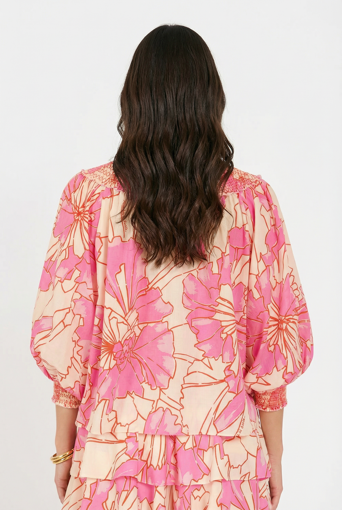 Pink Petal blouse – Blouse Ysee by Poupette St Barth, view 5