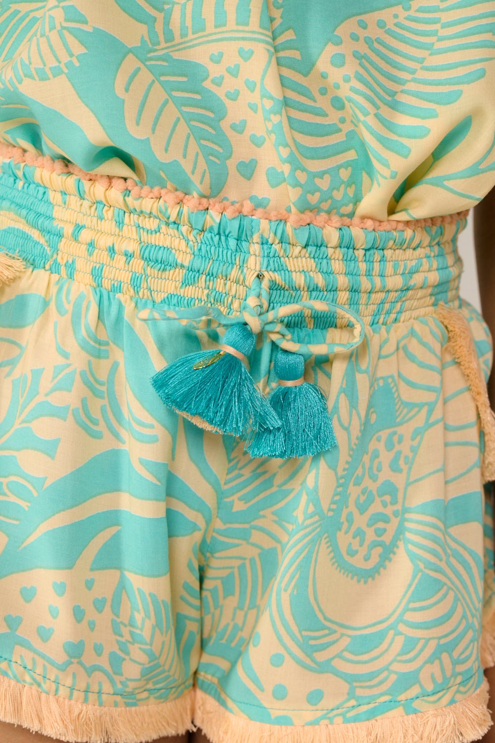 Girls' Aqua Toucan boxer shorts – Boxer Lulu by Poupette St Barth, view 4