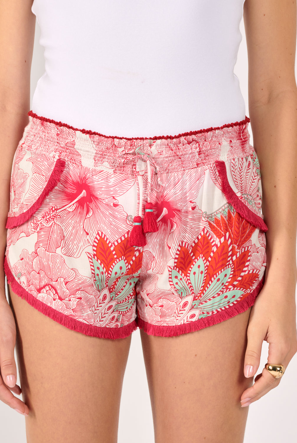 Pink Padang boxer shorts – Boxer Lulu by Poupette St Barth, view 2