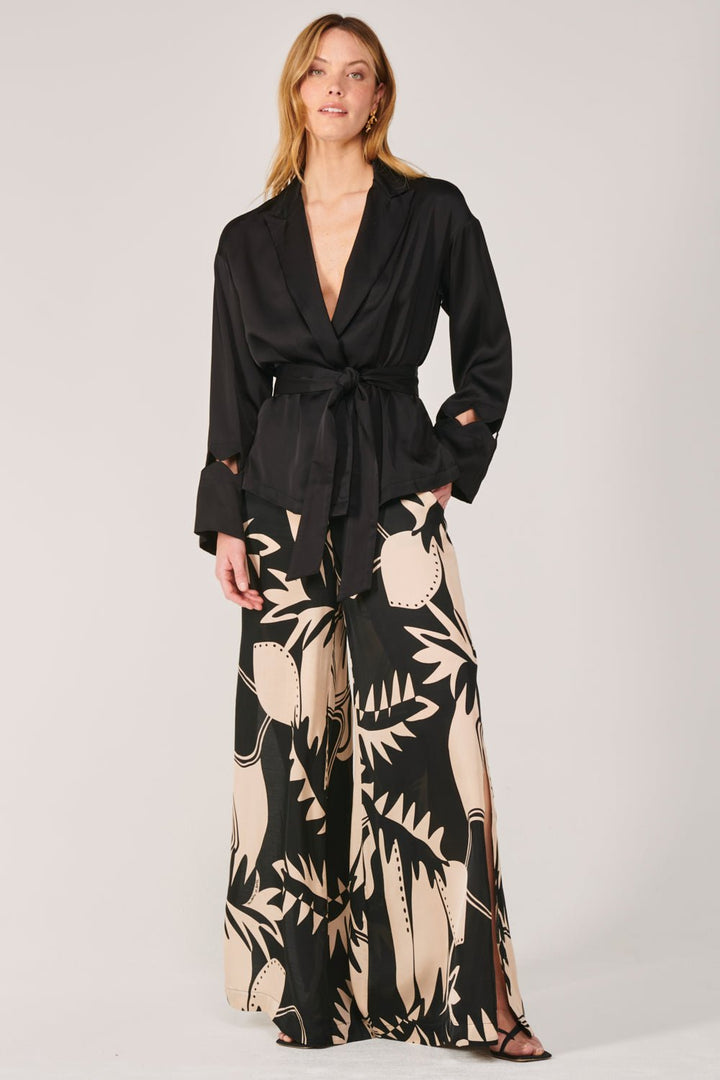 Black jacket – Jacket June by Poupette St Barth, fabric detail