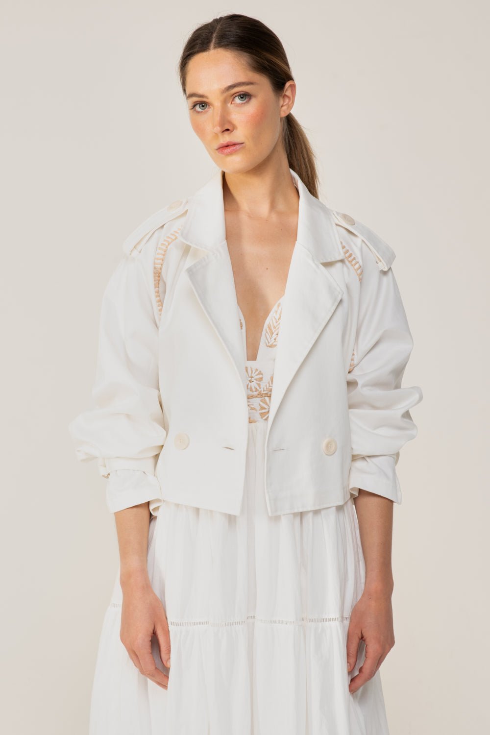 Natural White Provence jacket – Jacket Jane by Poupette St Barth, view 5