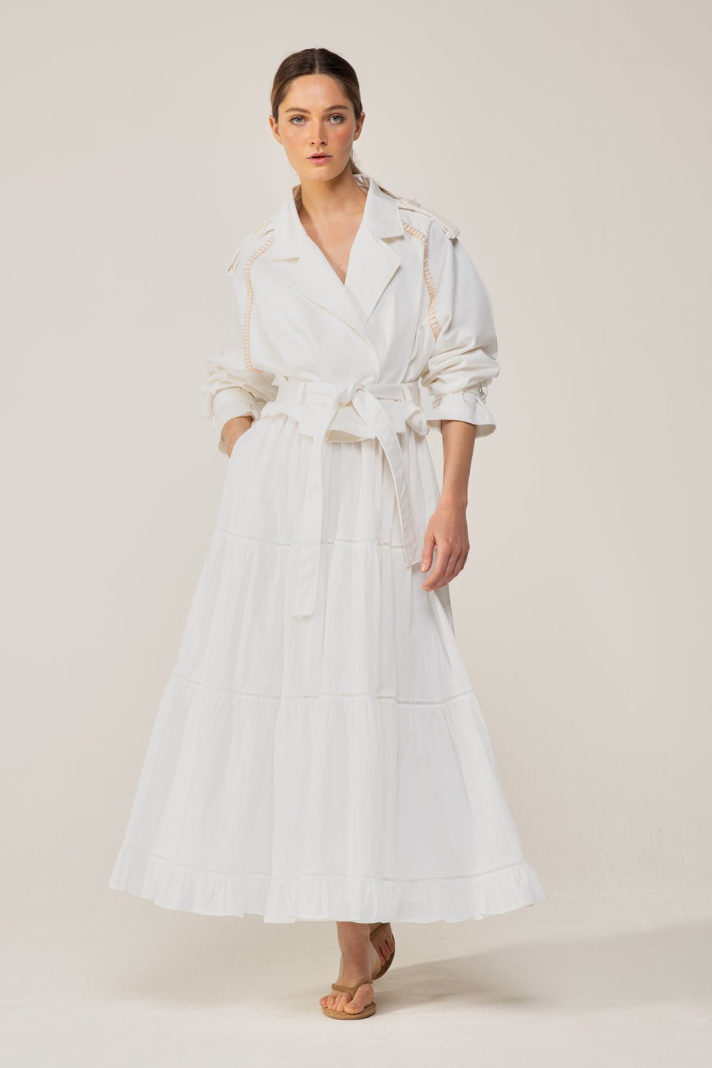Natural White Provence jacket – Jacket Jane by Poupette St Barth, view 4