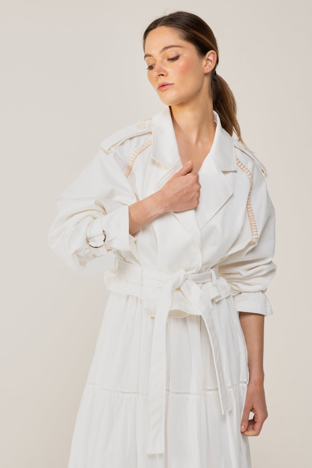 Natural White Provence jacket – Jacket Jane by Poupette St Barth, view 6