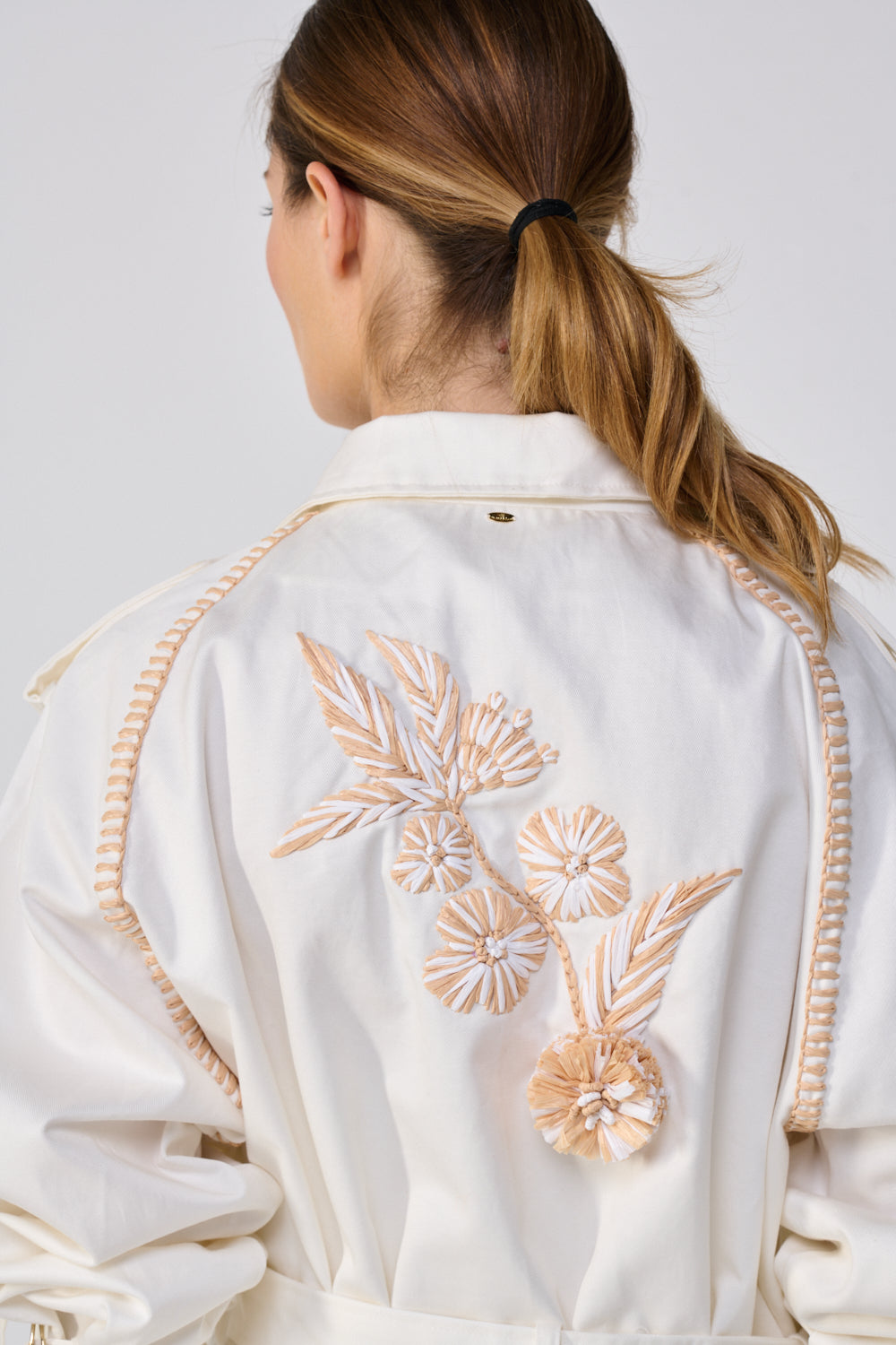 Natural White Provence jacket – Jacket Jane by Poupette St Barth, view 8