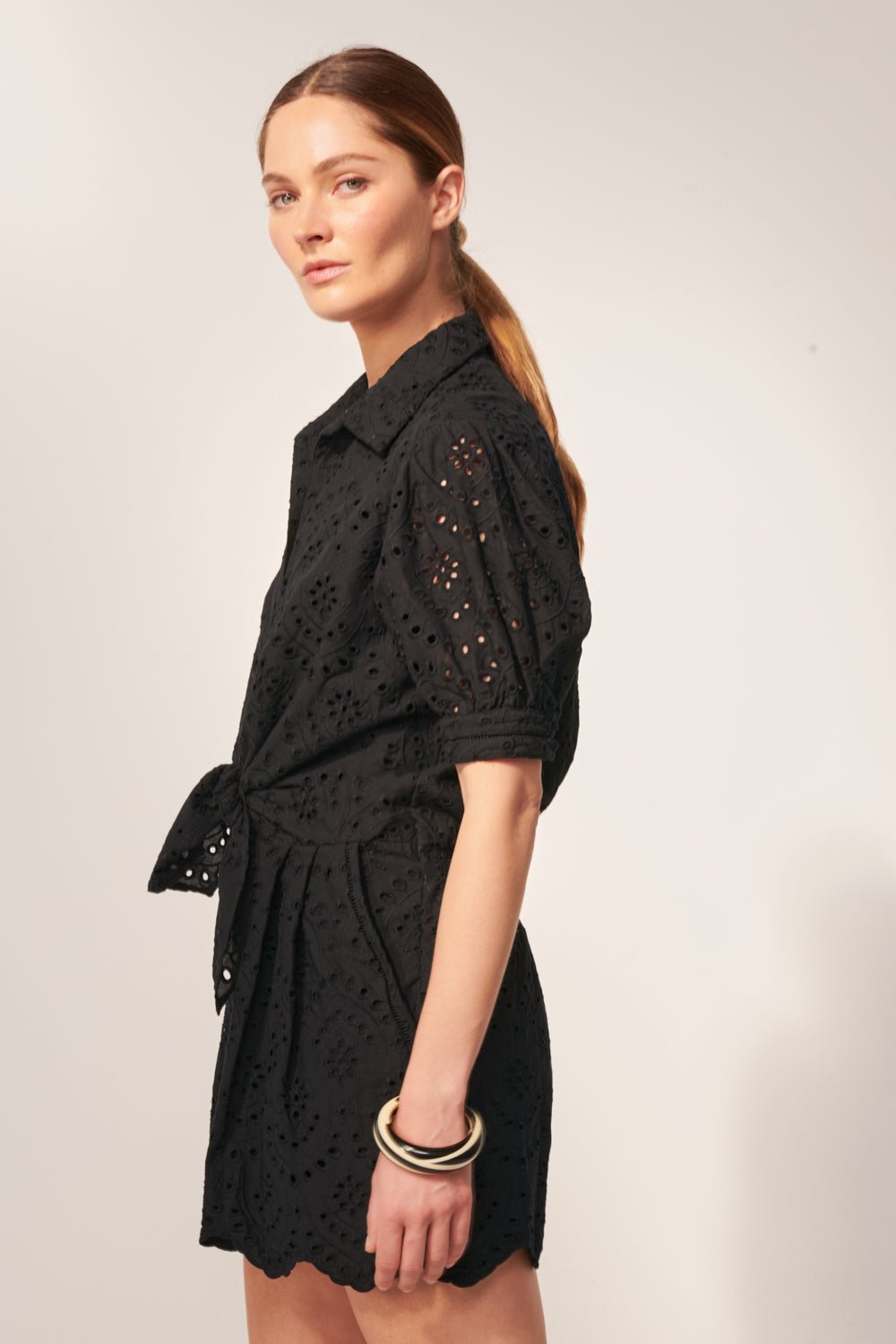Black jumpsuit – Short Jumpsuit Livia by Poupette St Barth, view 4