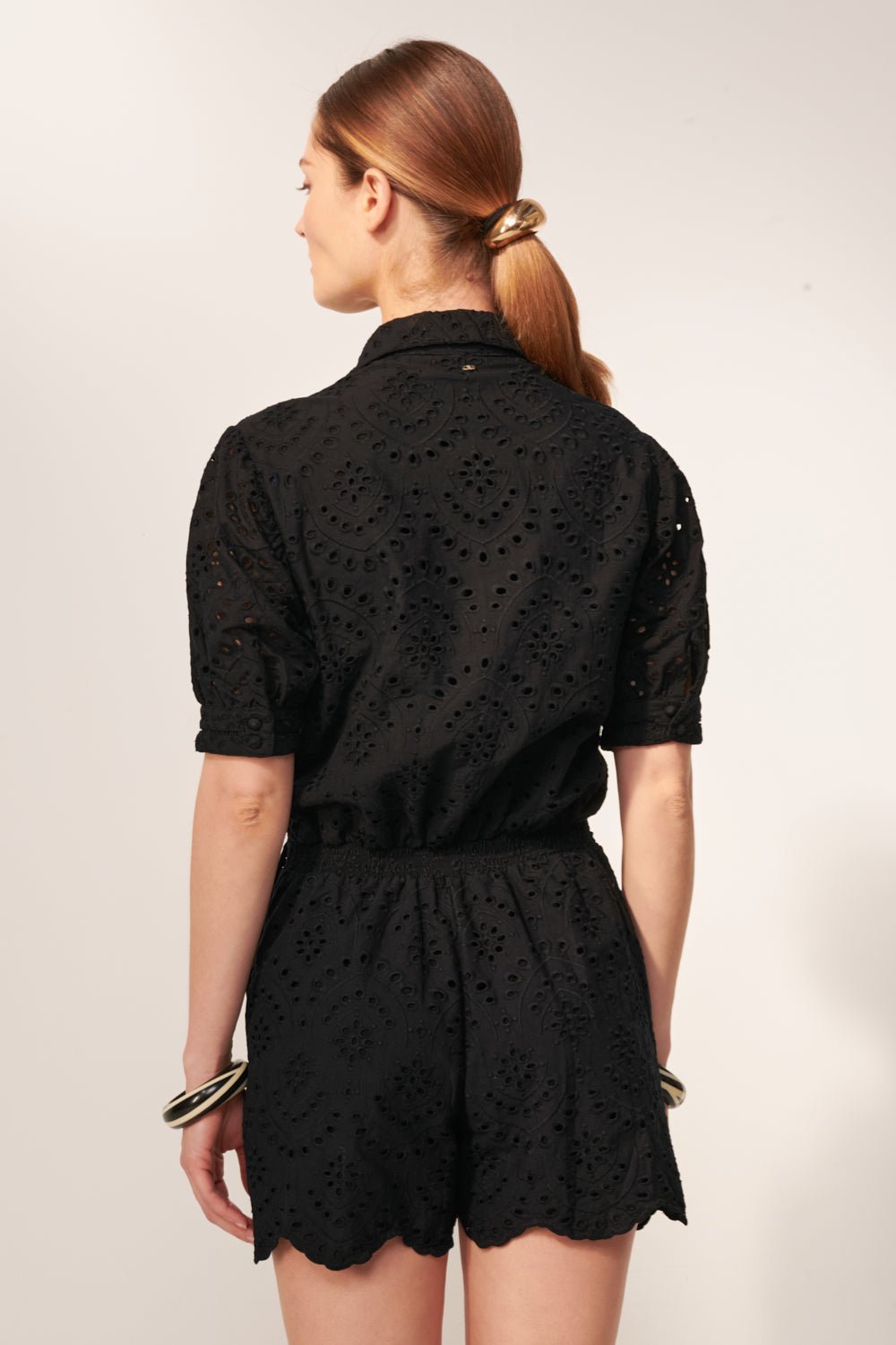 Black jumpsuit – Short Jumpsuit Livia by Poupette St Barth, view 6