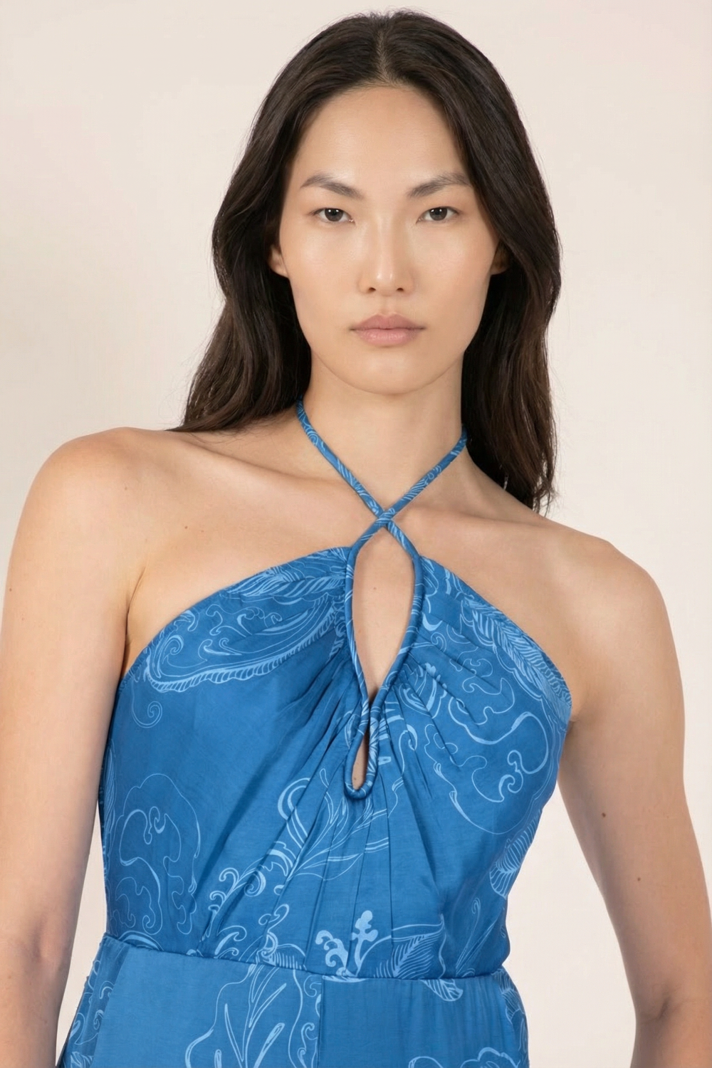 Blue Reef jumpsuit – Long Jumpsuit Cilia by Poupette St Barth, view 2
