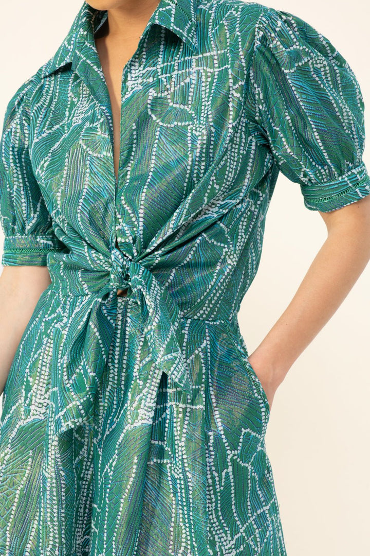 Green Akoya jumpsuit – Short Jumpsuit Livia by Poupette St Barth, view 6