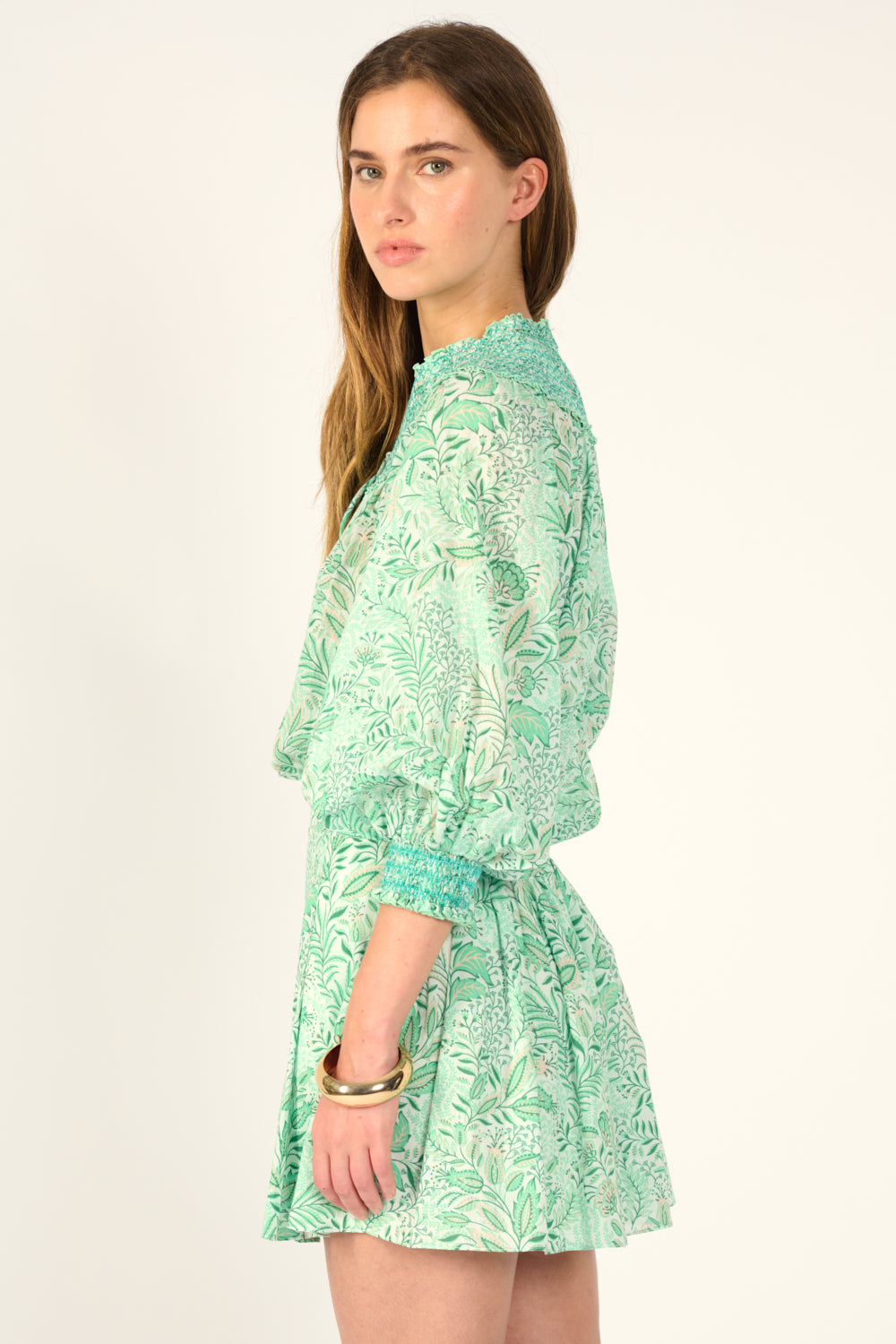 Green Palmarosa jumpsuit – Short Jumpsuit Janna by Poupette St Barth, view 7