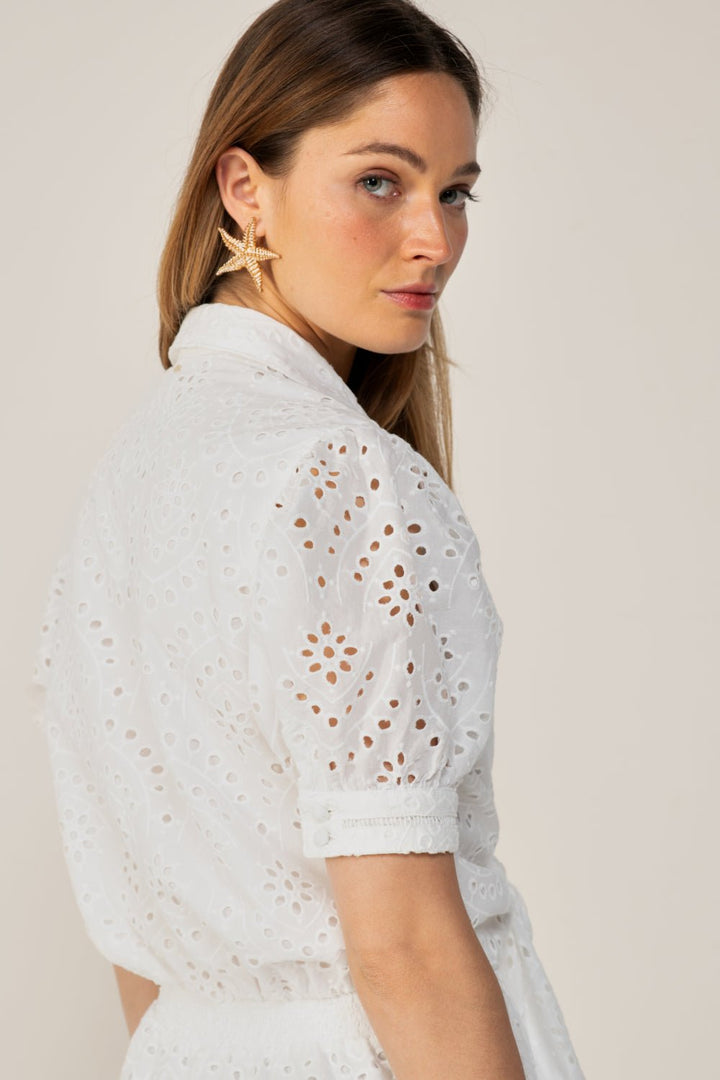 Natural White jumpsuit – Short Jumpsuit Livia by Poupette St Barth, view 7