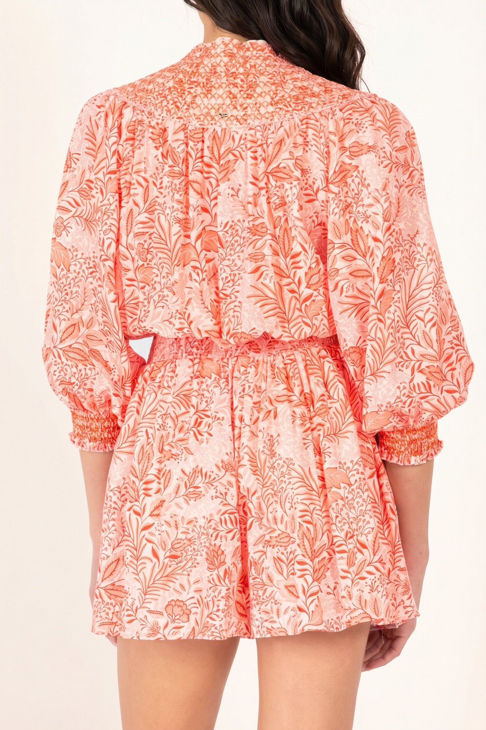 Orange Palmarosa jumpsuit – Short Jumpsuit Janna by Poupette St Barth, view 5