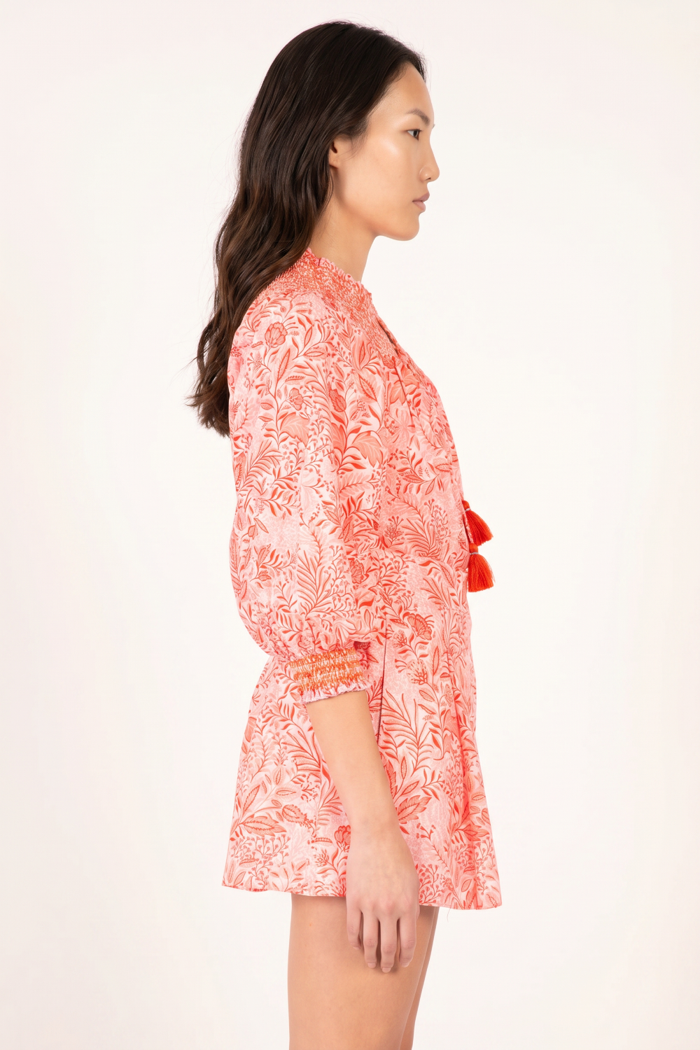 Orange Palmarosa jumpsuit – Short Jumpsuit Janna by Poupette St Barth, view 3
