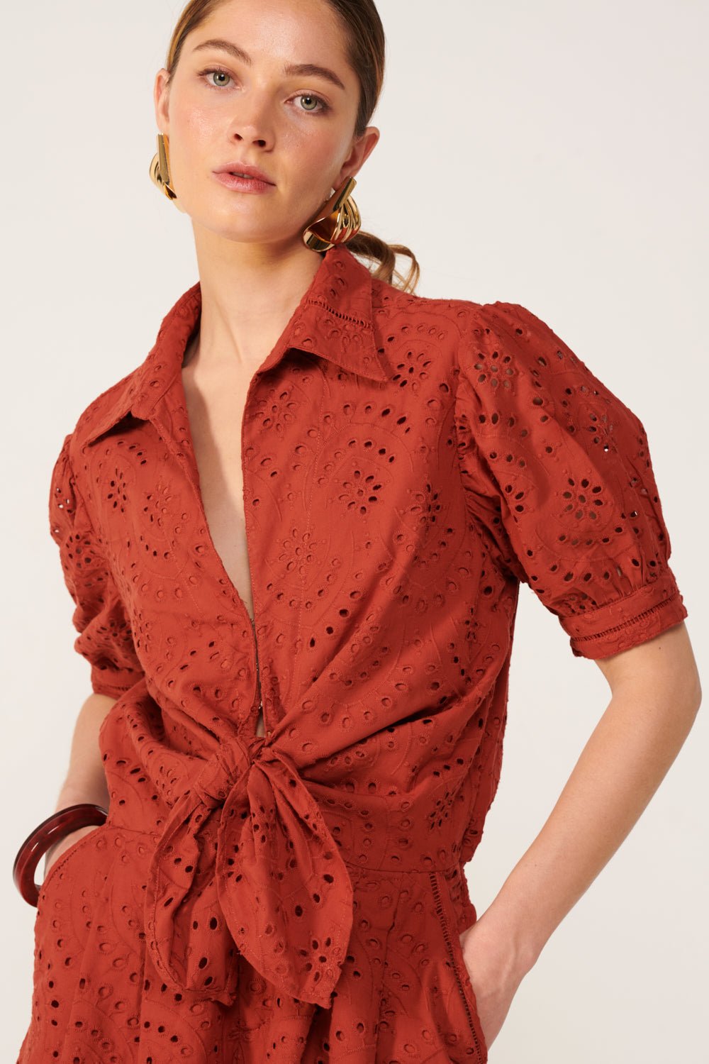 Paprika jumpsuit – Short Jumpsuit Livia by Poupette St Barth, view 2