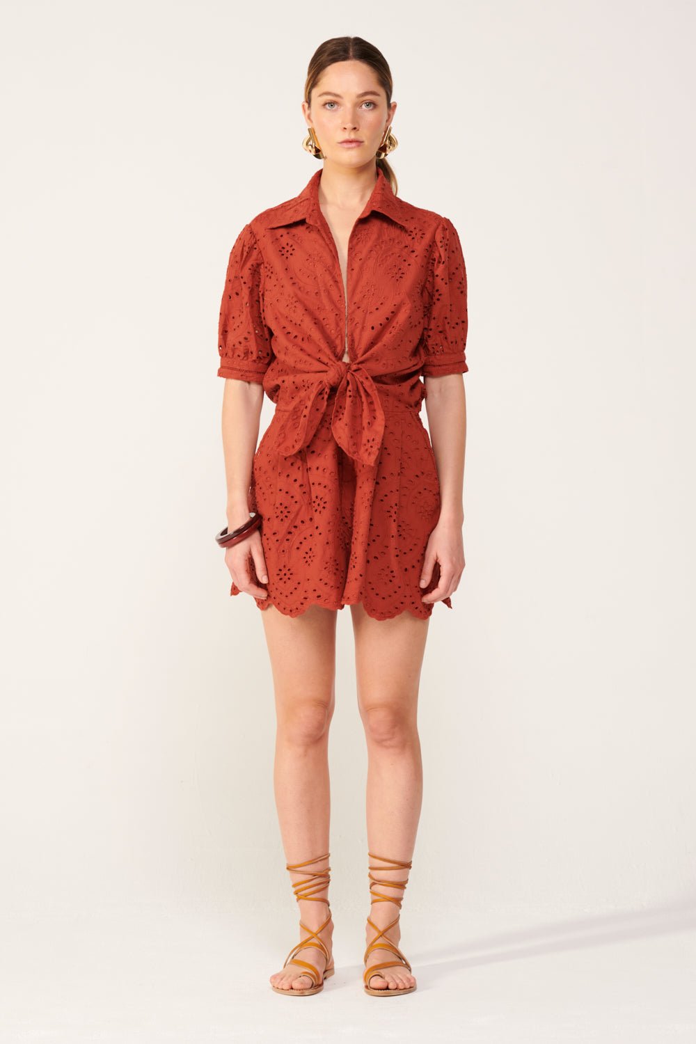 Paprika jumpsuit – Short Jumpsuit Livia by Poupette St Barth, view 4
