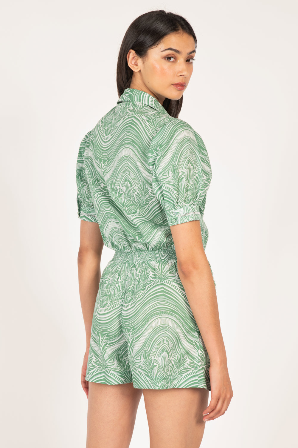 Sage Moryana jumpsuit – Short Jumpsuit Livia by Poupette St Barth, view 4