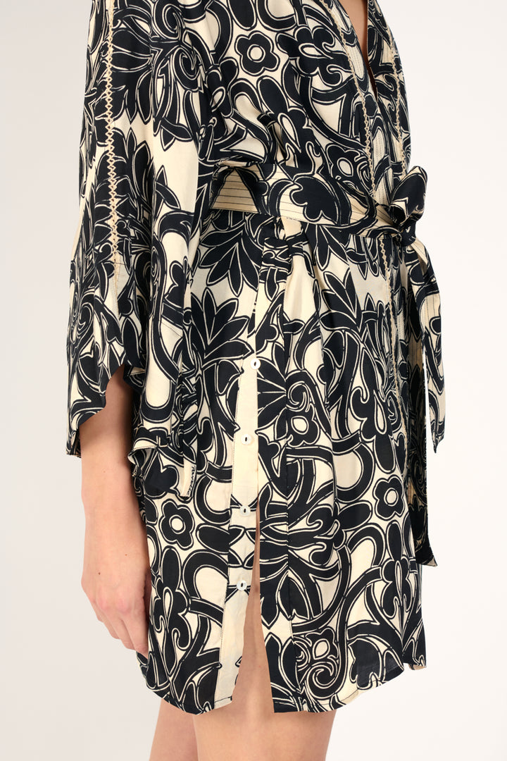 Black Mantra kimono – Kimono Luna by Poupette St Barth, view 5