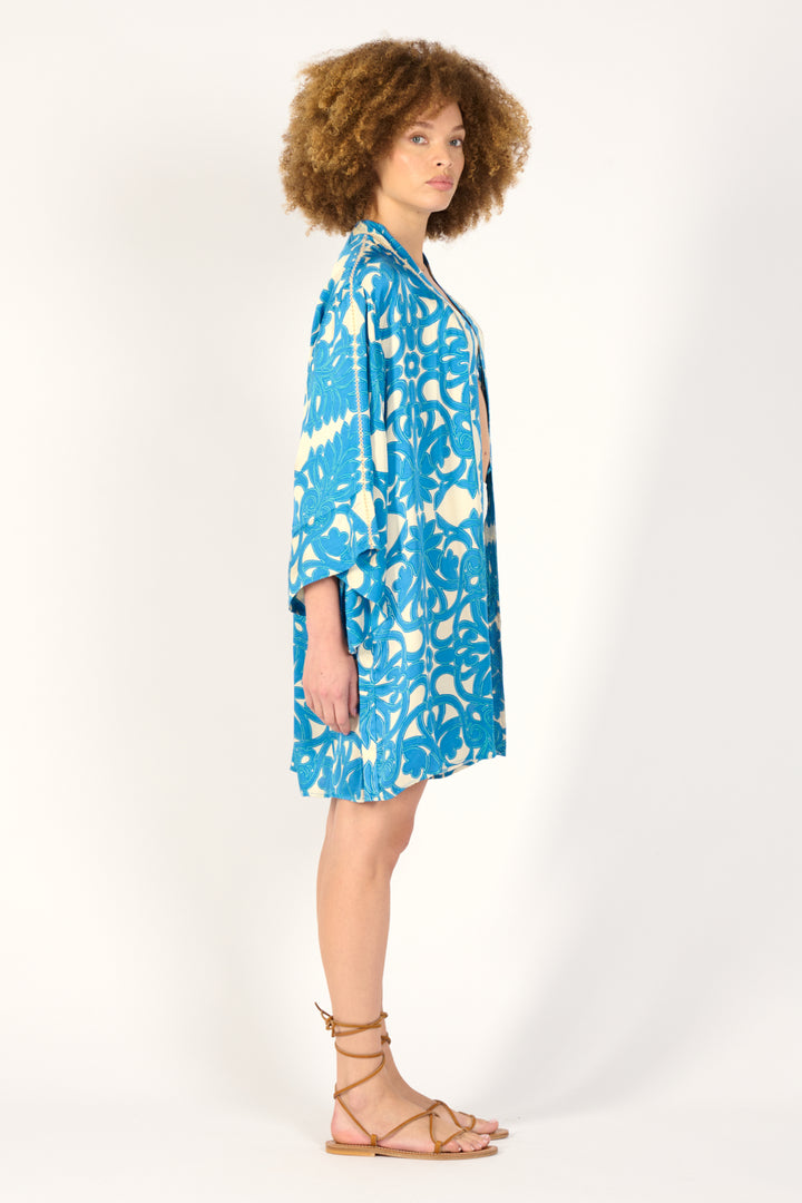 Blue Mantra kimono – Kimono Luna by Poupette St Barth, view 3