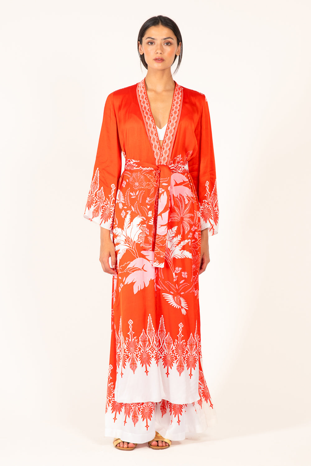 Coral Canopy kimono – Kimono Lea by Poupette St Barth, view 2