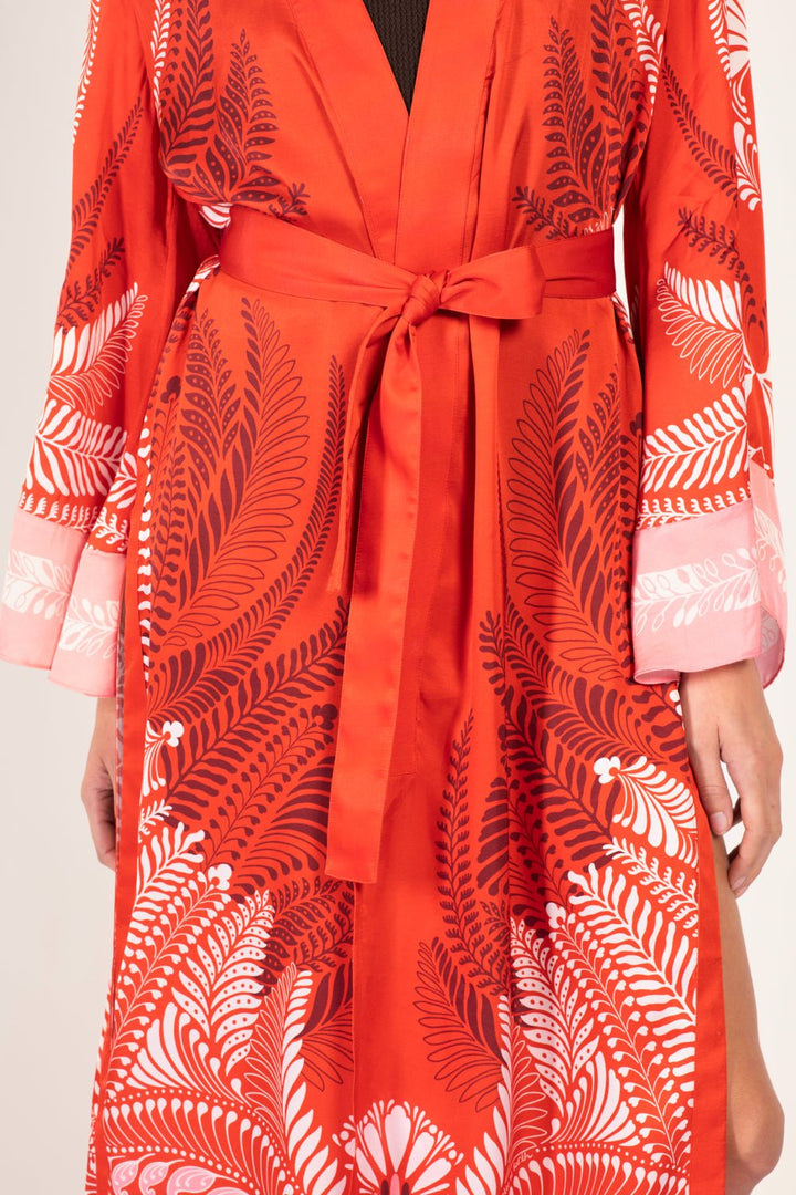 Orange Oolong kimono – Kimono Lea by Poupette St Barth, view 7