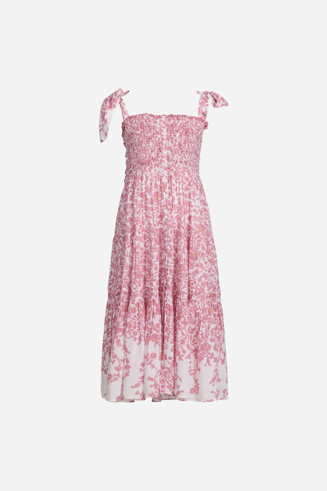 Girls' Pink Lazuli long dress – Long Dress Triny by Poupette St Barth, front view