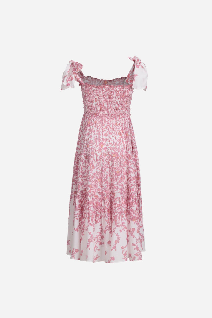 Girls' Pink Lazuli long dress – Long Dress Triny by Poupette St Barth, view 2