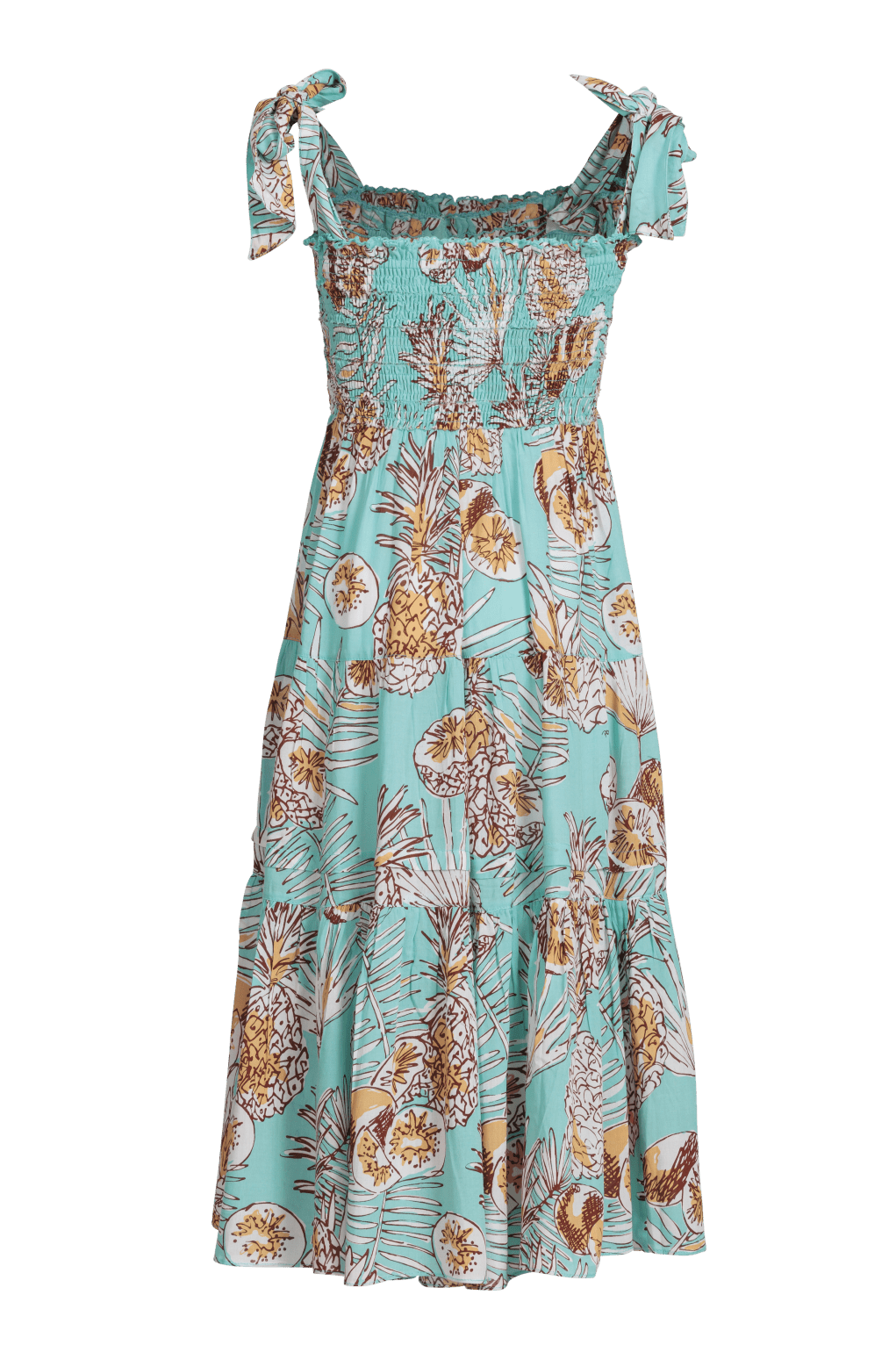 Girls' Mint Karibia long dress – Long Dress Triny by Poupette St Barth, view 2