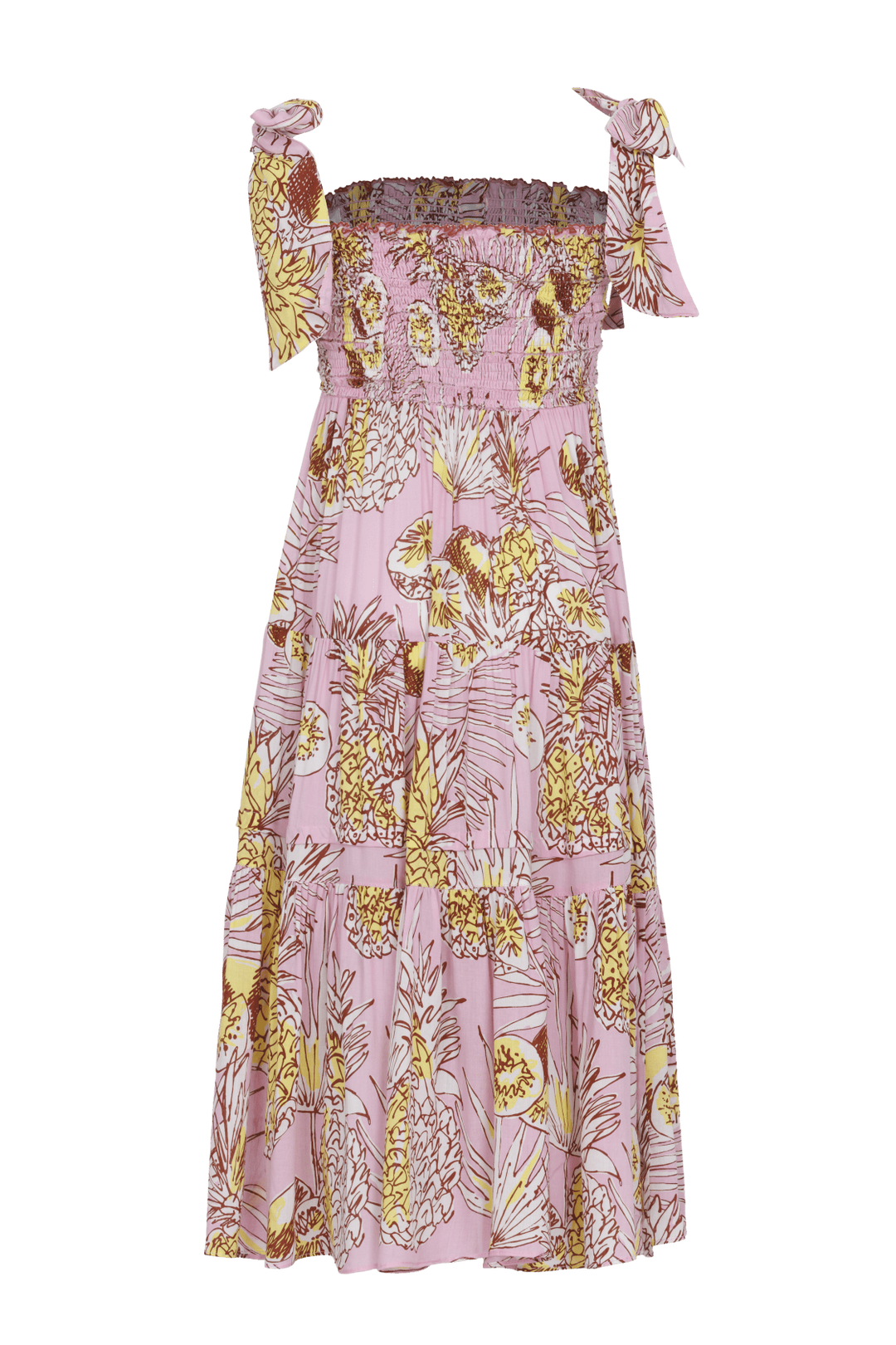 Girls' Pink Karibia long dress – Long Dress Triny by Poupette St Barth, view 2