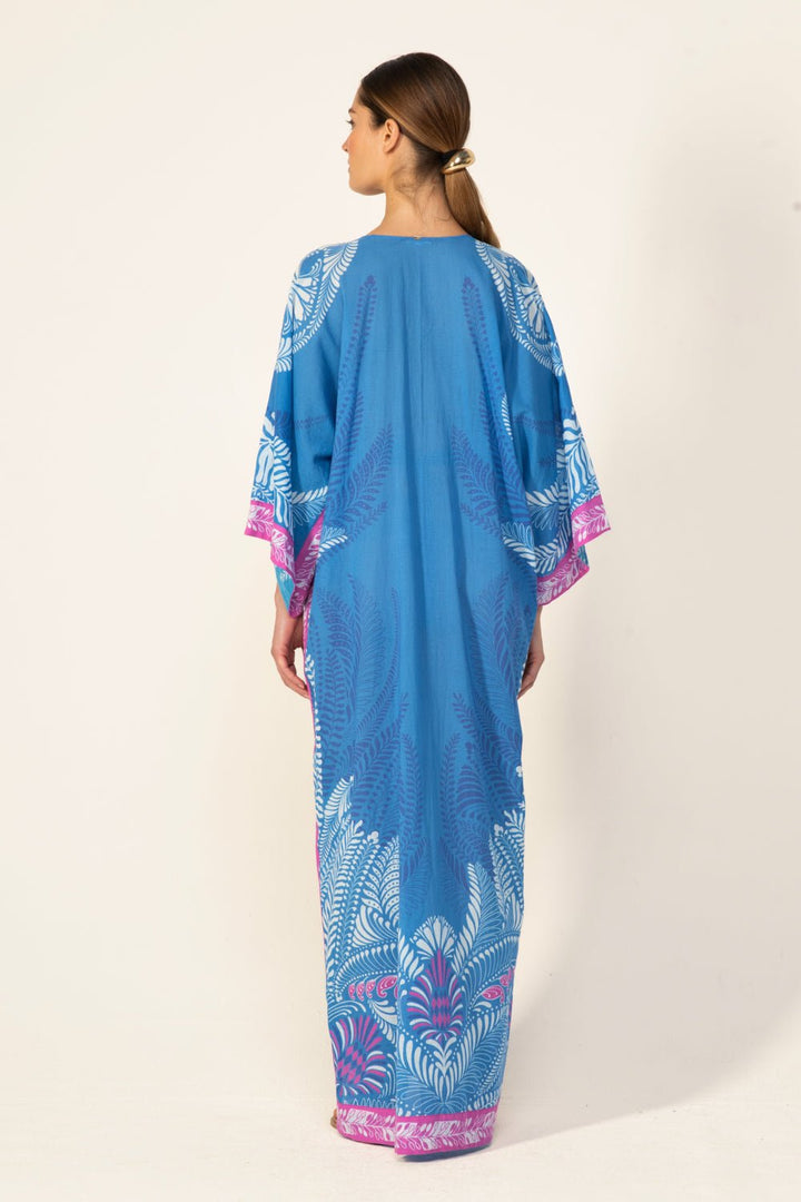 Blue Oolong long dress – Kaftan Sol by Poupette St Barth, view 6